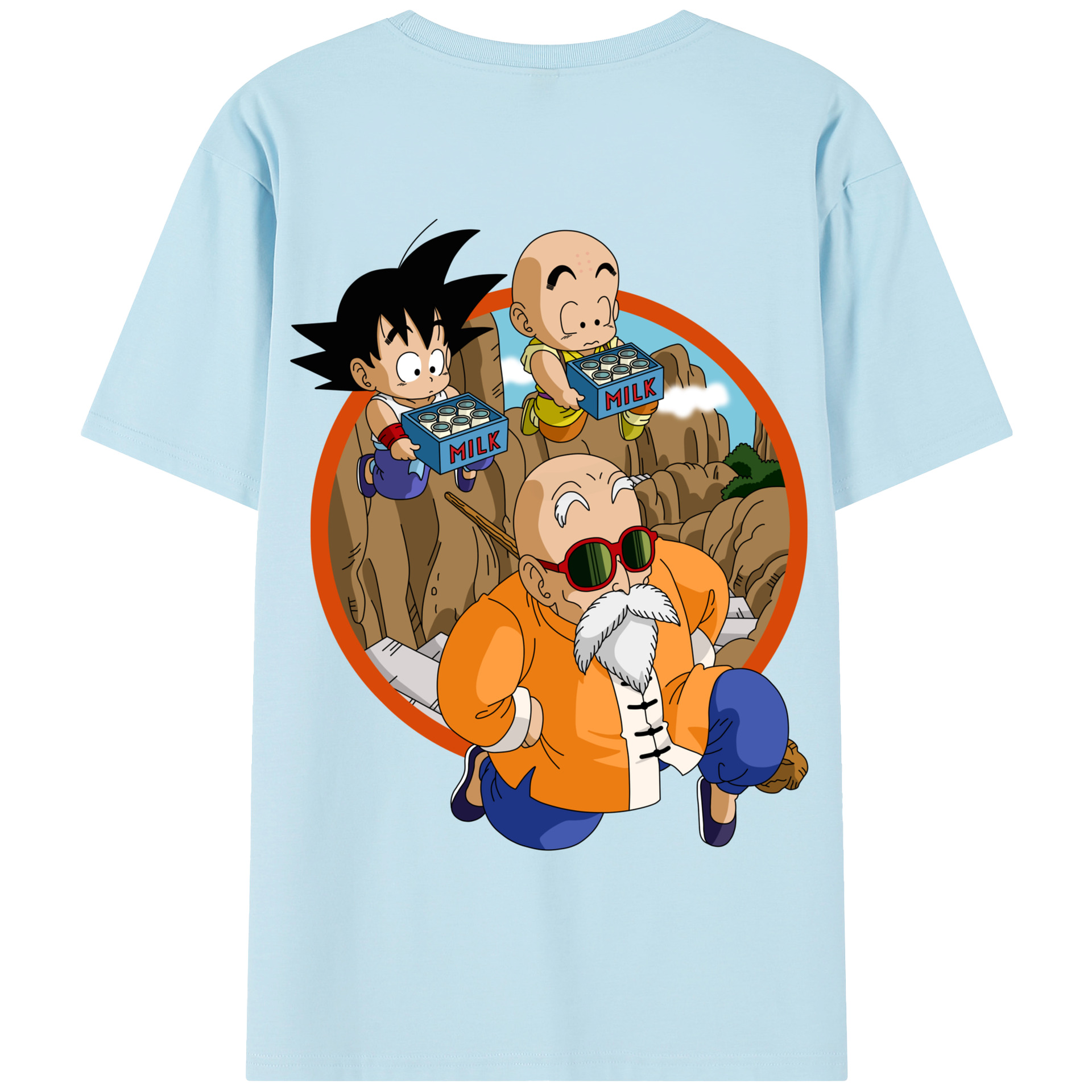 （画像用） ドラゴンボール 亀仙人（かめせんにん） DRAGON BALL Master Roshi Kame Sennin 綿100％半袖Tシャツ（背面プリント）